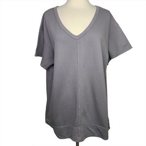 Heather by Bourdeaux Boxy Asymmetrical Panel Top